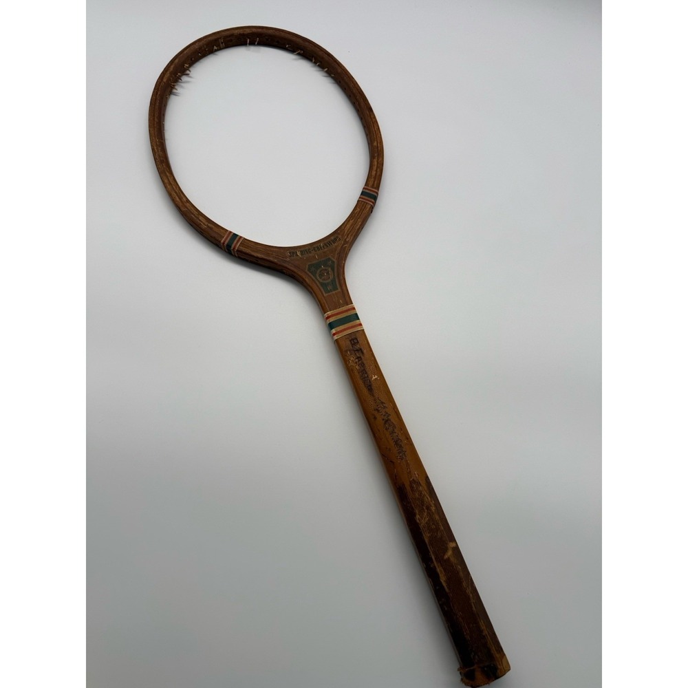 VINTAGE A.G.‎ SPALDING "OLYMPIC" WOODEN TENNIS RACQUET. ANTIQUE Parts Only